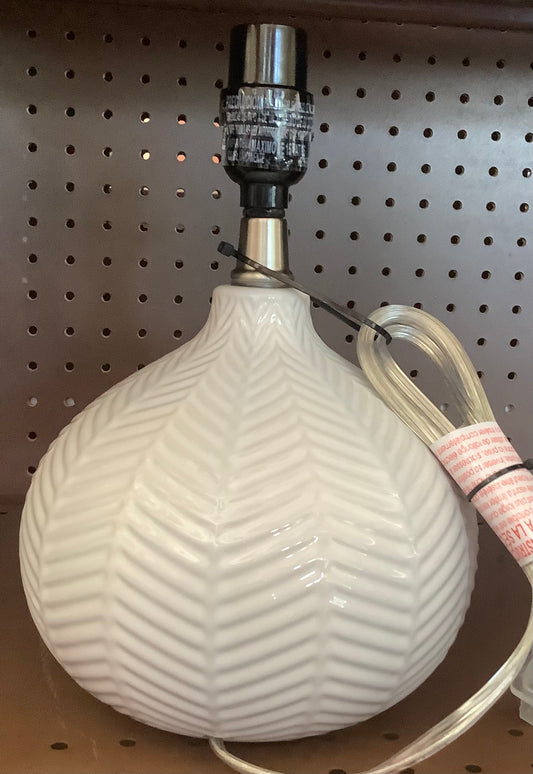 (CLEARANCE) Textured Ceramic Accent Lamp Cream - 
Herringbone Pattern, No Bulb Included, UL Listed