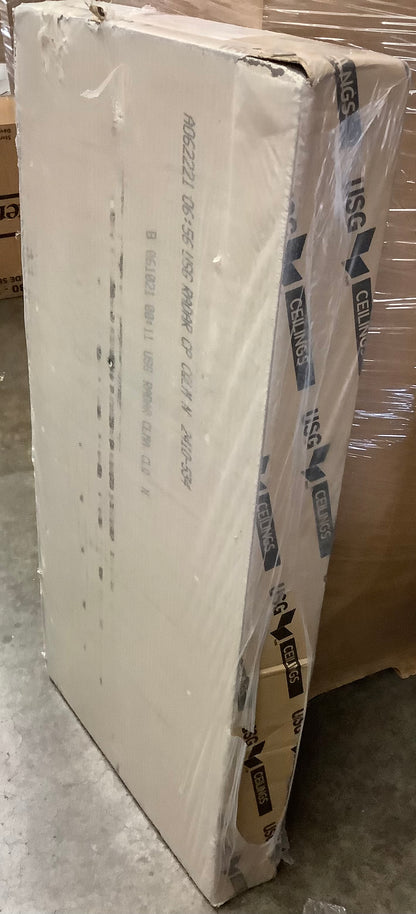 USG Ceilings 2 ft. x 4 ft.  Square Edge Lay-In Ceiling Tile, case of 8 (64
sq. ft)