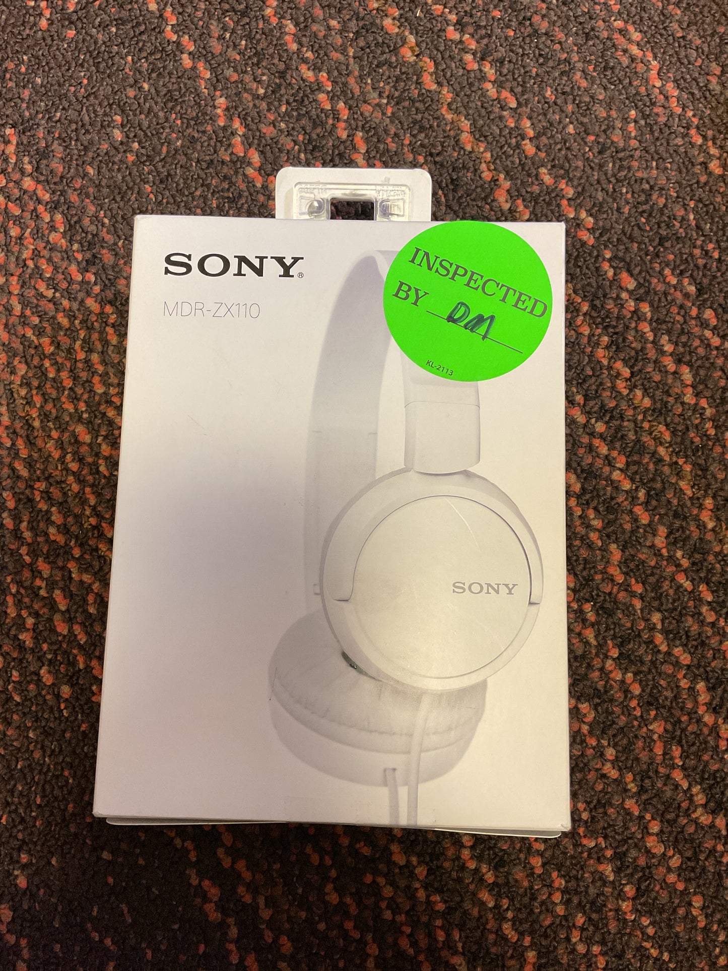 White Sony headphones
