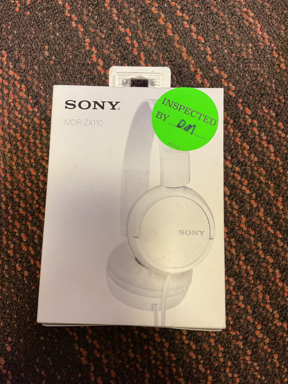 White Sony headphones