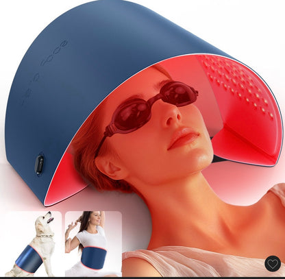 YEVYO Led Face Mask Light Therapy, Red Light Therapy Mask for Face Neck and Body, Red for Facial Winkles Acne and Muscle Pain Relief - 30.8" x 11.8"