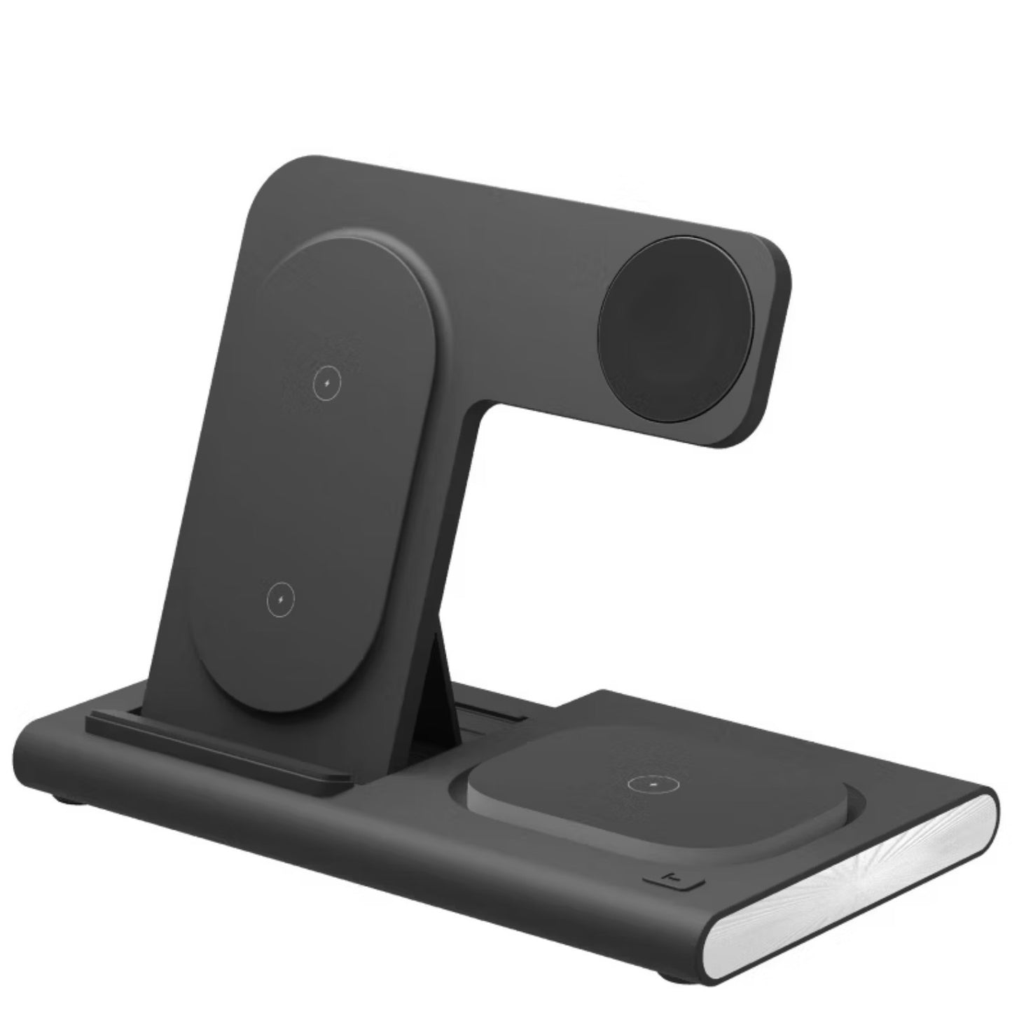3-in-1 Portable Wireless Charger - Black: USB-C with 15W Output - OPEN BOX (see pictures)