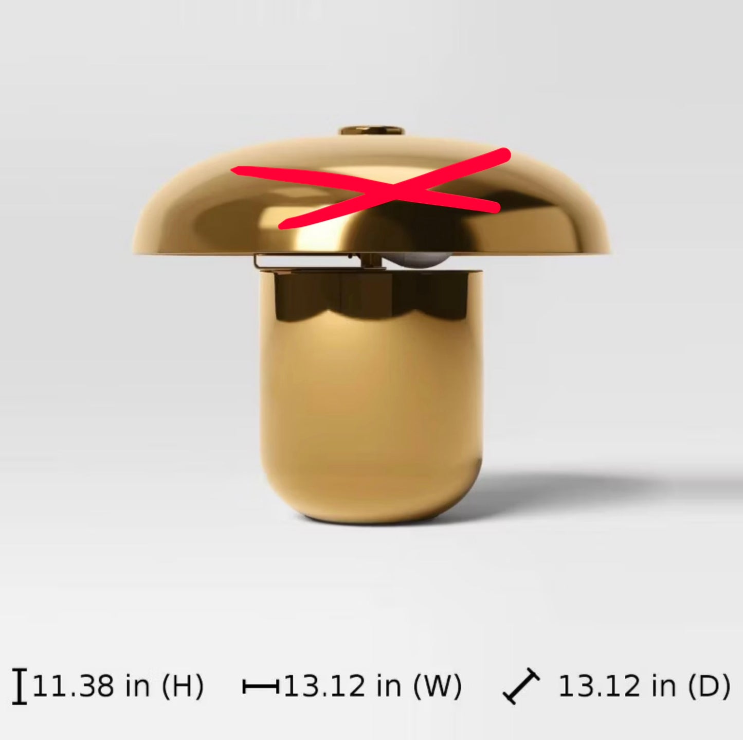 Touch Sensor Table Lamp - Brass - Threshold™ - Missing Top - Minor Cosmetic Damage - AS IS (see pictures)