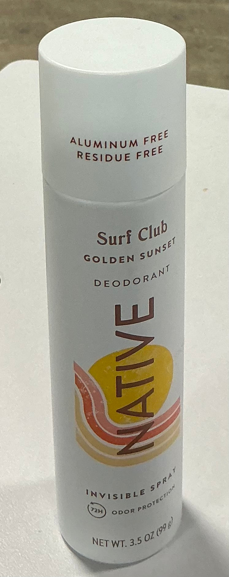 Native Aluminum-Free Spray Deodorant, Golden Sunset
3.5 oz