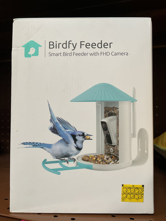 (Clearance)FINAL SALE Blue Recycled Plastics Wireless Smart Camera Bird Feeder 1.5 l, 1-Pack