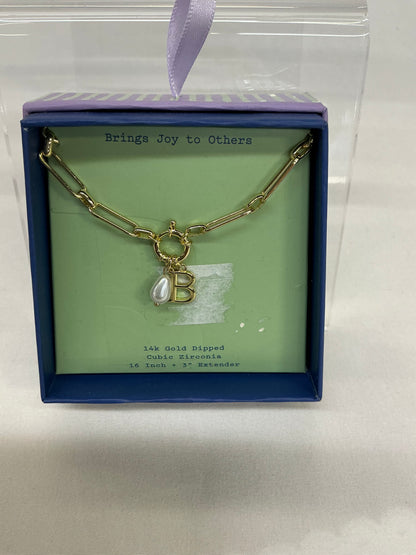 Gold Initial Necklace (AND) - Damaged Packaging (See Pictures)