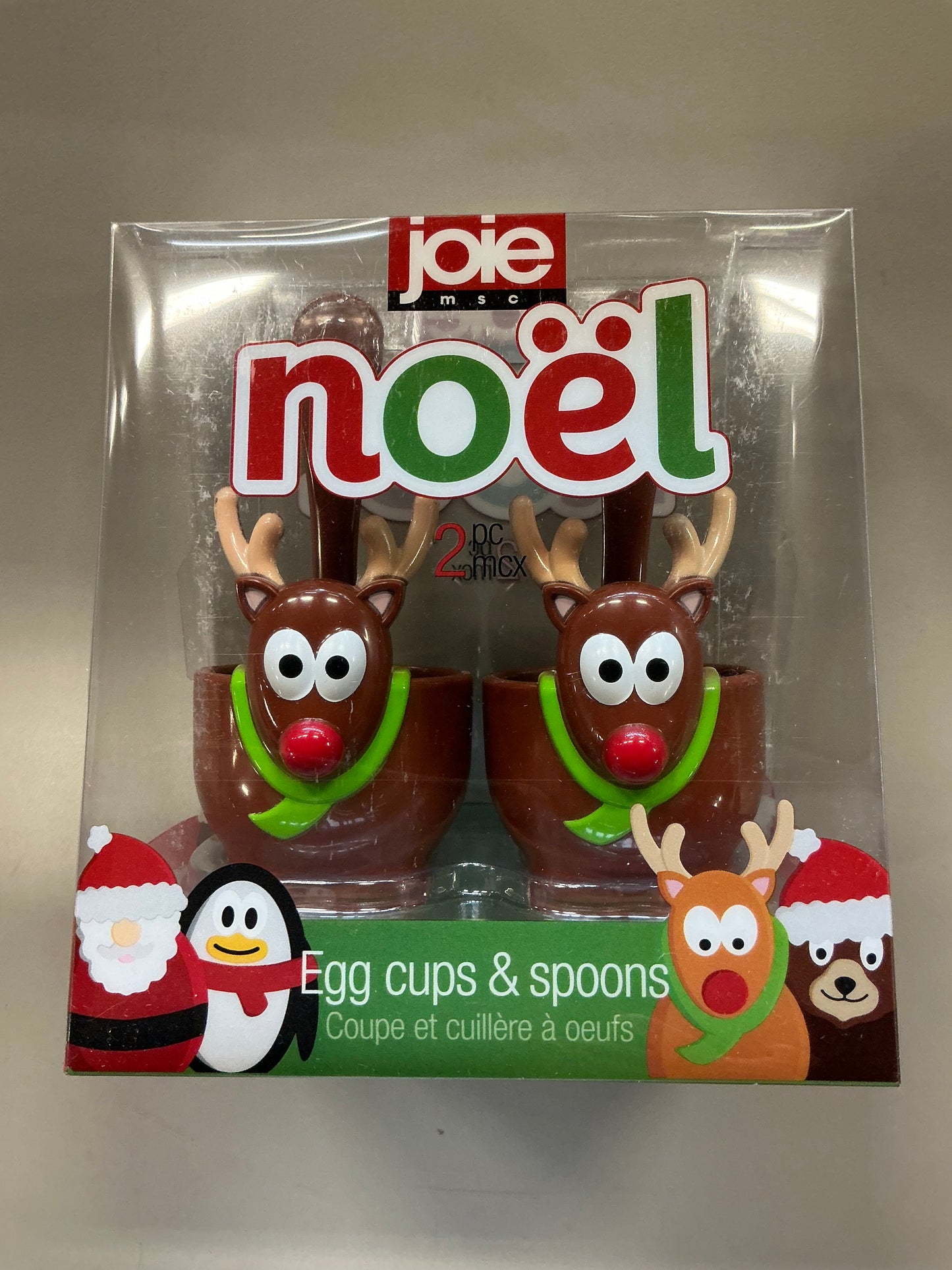 Joie - Noel Egg Cups & Spoons - 2 pc
