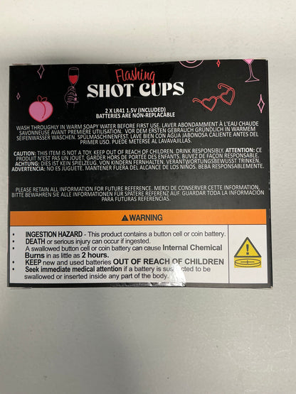 Drinking Buddies - Vegas LED Flashing Shot Glasses - 6 Flashing 2oz Shot Cups