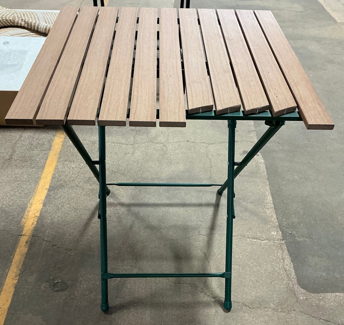 THRIFTY 70 - Square Casual Traditional Patio End Table Green - Open Box - DAMAGED(See Pictures)- FINAL SALE- NO RETURNS - AS IS - FOR PICKUP ONLY