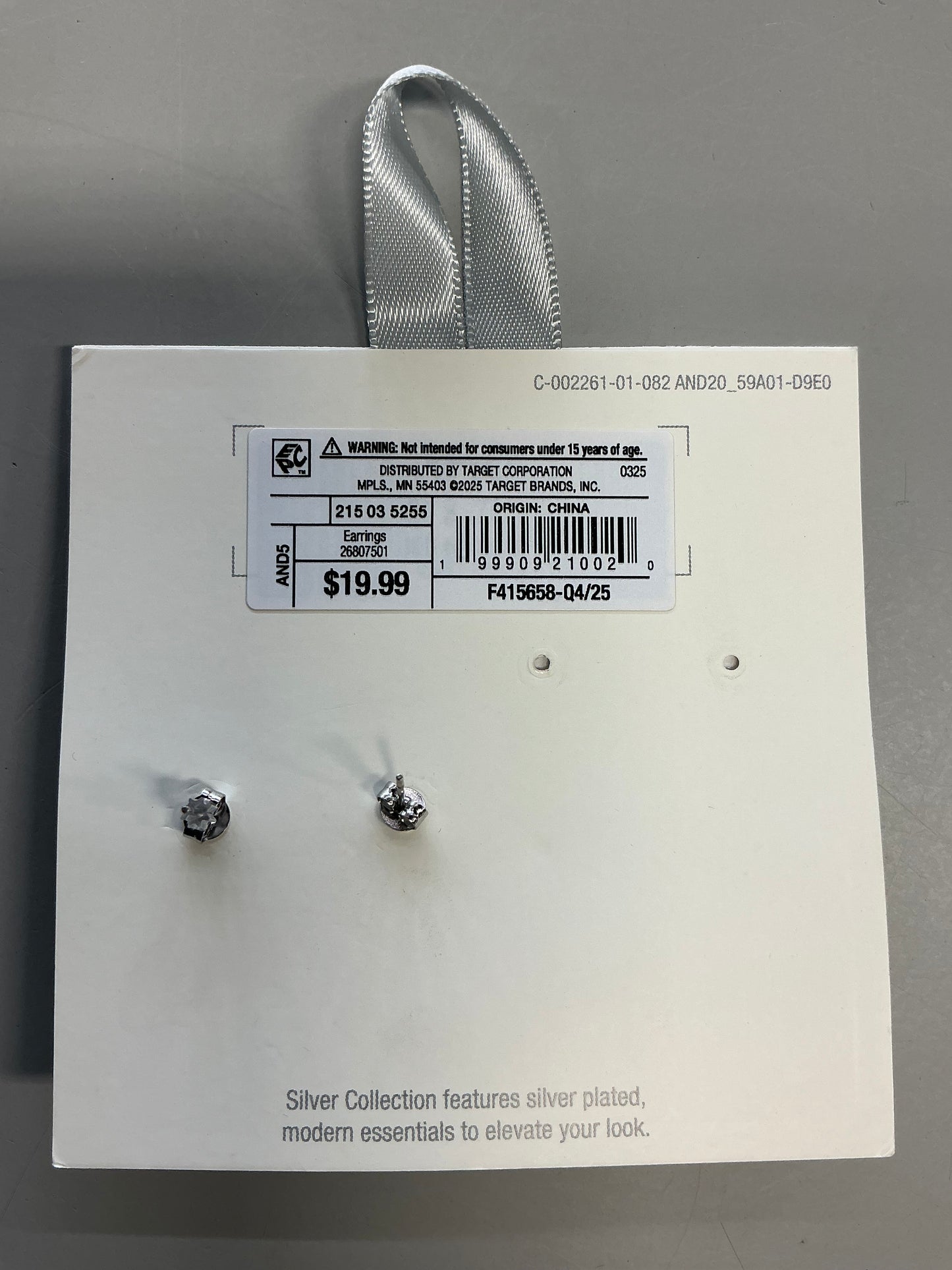 Fashion Jewelry- Silver Plated -  Missing Pieces (see pictures) May Have Damaged Packaging