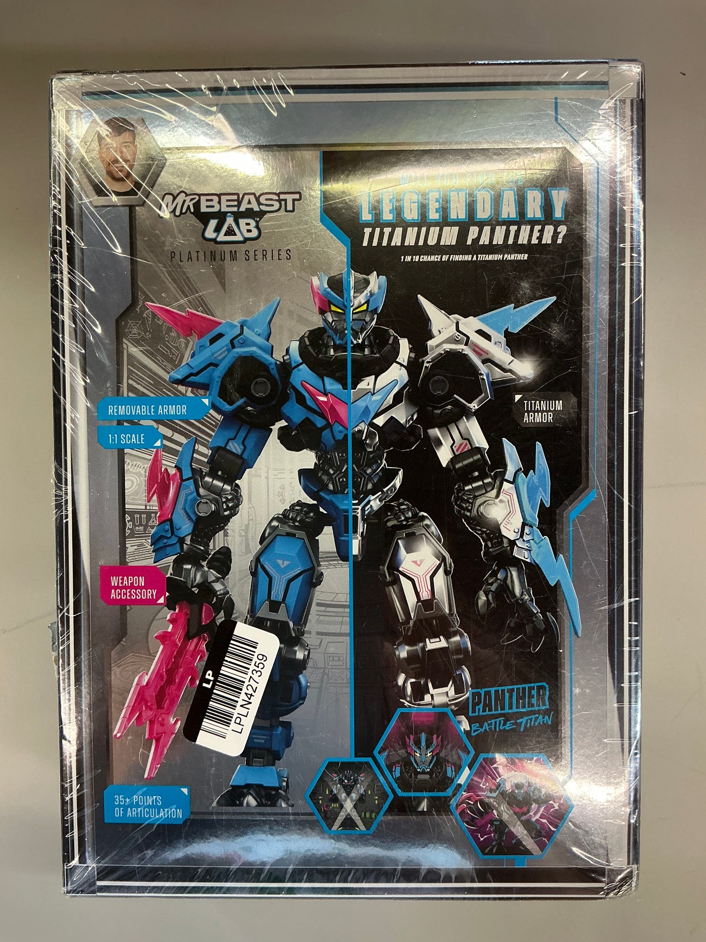 MrBeast Lab Platinum Series Collector Action Figure - Panther - OPEN PACKAGING (see pictures)
