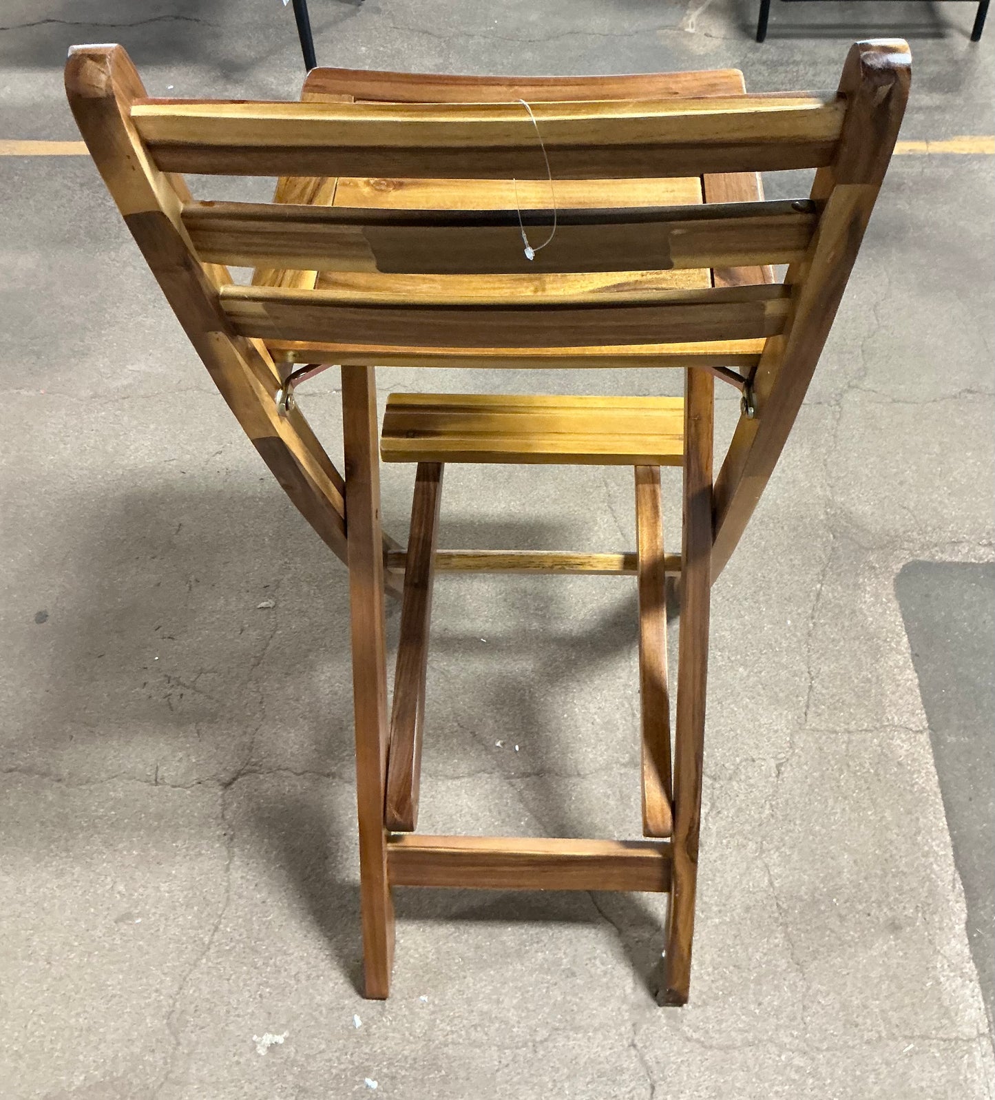 Tundra Acacia Wood Folding Patio Bar Chair - Natural - Out of Box - FOR PICKUP ONLY