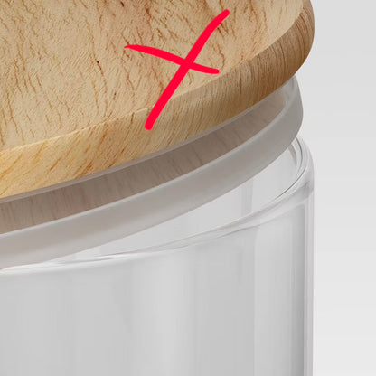 THRIFTY 70 - 84.5 fl oz Glass Beverage Pitcher - MISSING Wood Lid (see pictures )- Threshold™: Dishwasher-Safe, Cadmium-Free, Cold Drink Server Open Box - USED (See Pictures)- FINAL SALE- NO RETURNS - AS IS
