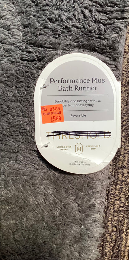 (Clearance )Performance plus Bath Runner Gray