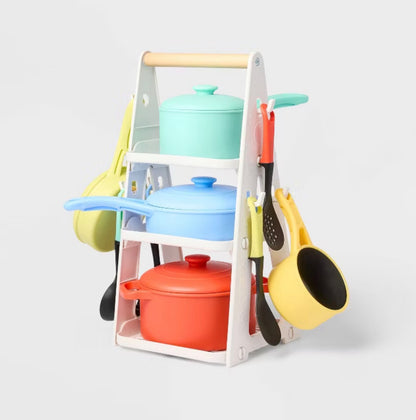 Pots & Pans Set - Gigglescape™: Creativity & Problem Solving, Fine Motor Skills, 16-Piece Plastic Set