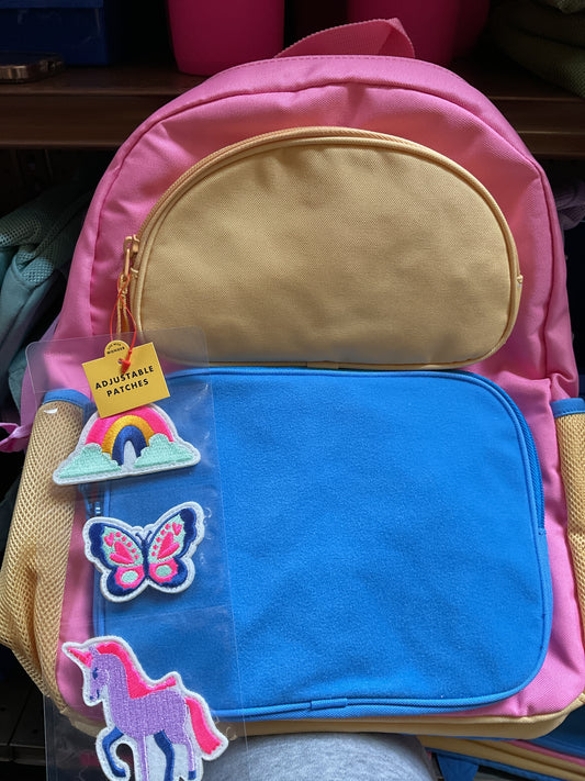 (Clearance )Adjustable Patch Backpack