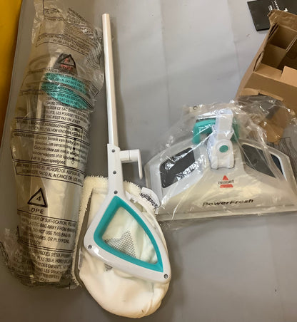 BISSELL Power Fresh Pet Steam Mop Hard Floor Steam Cleaner 12" Cleaning Path White: Electric Floor Steamer, 2
Pads, 3 Steam Settings