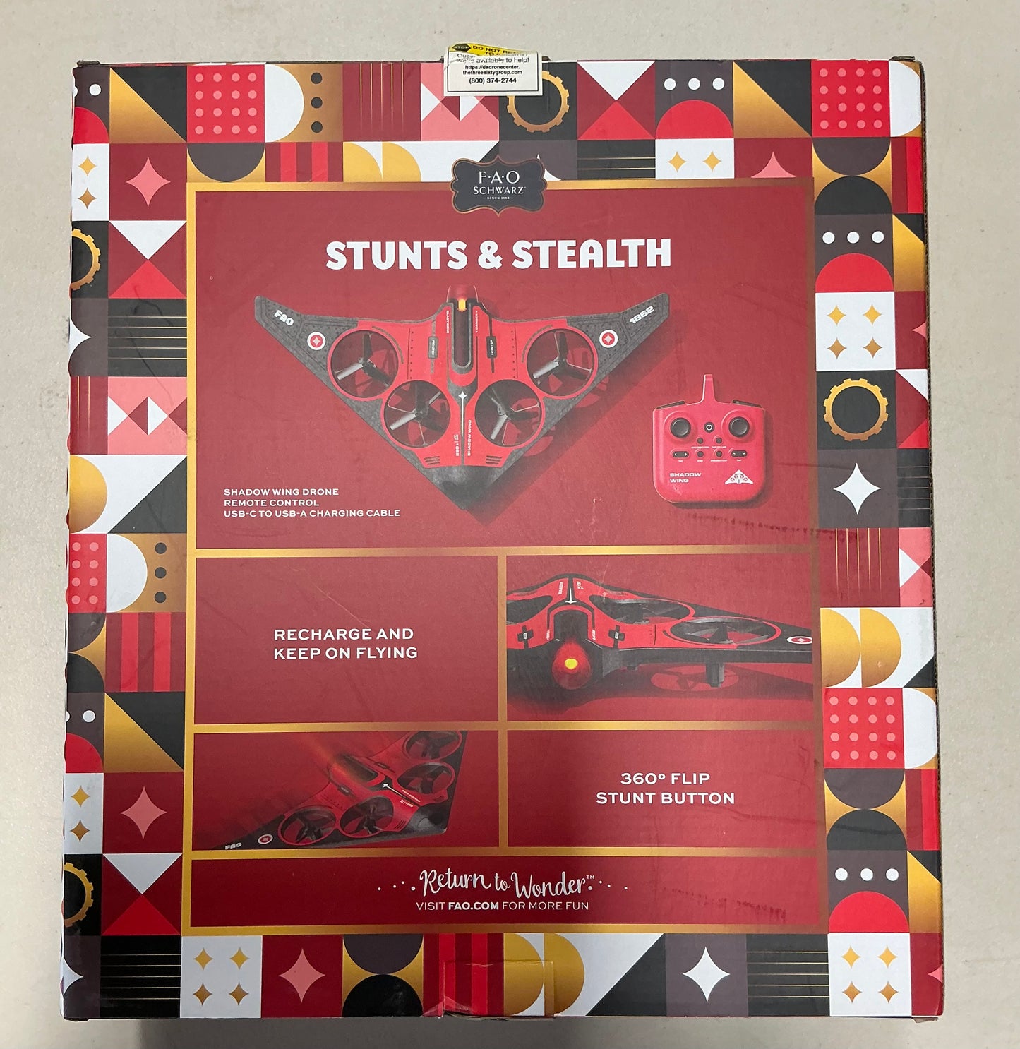 FAO Schwarz Shadow Wing Drone - Minor Box Damage (see pictures)
