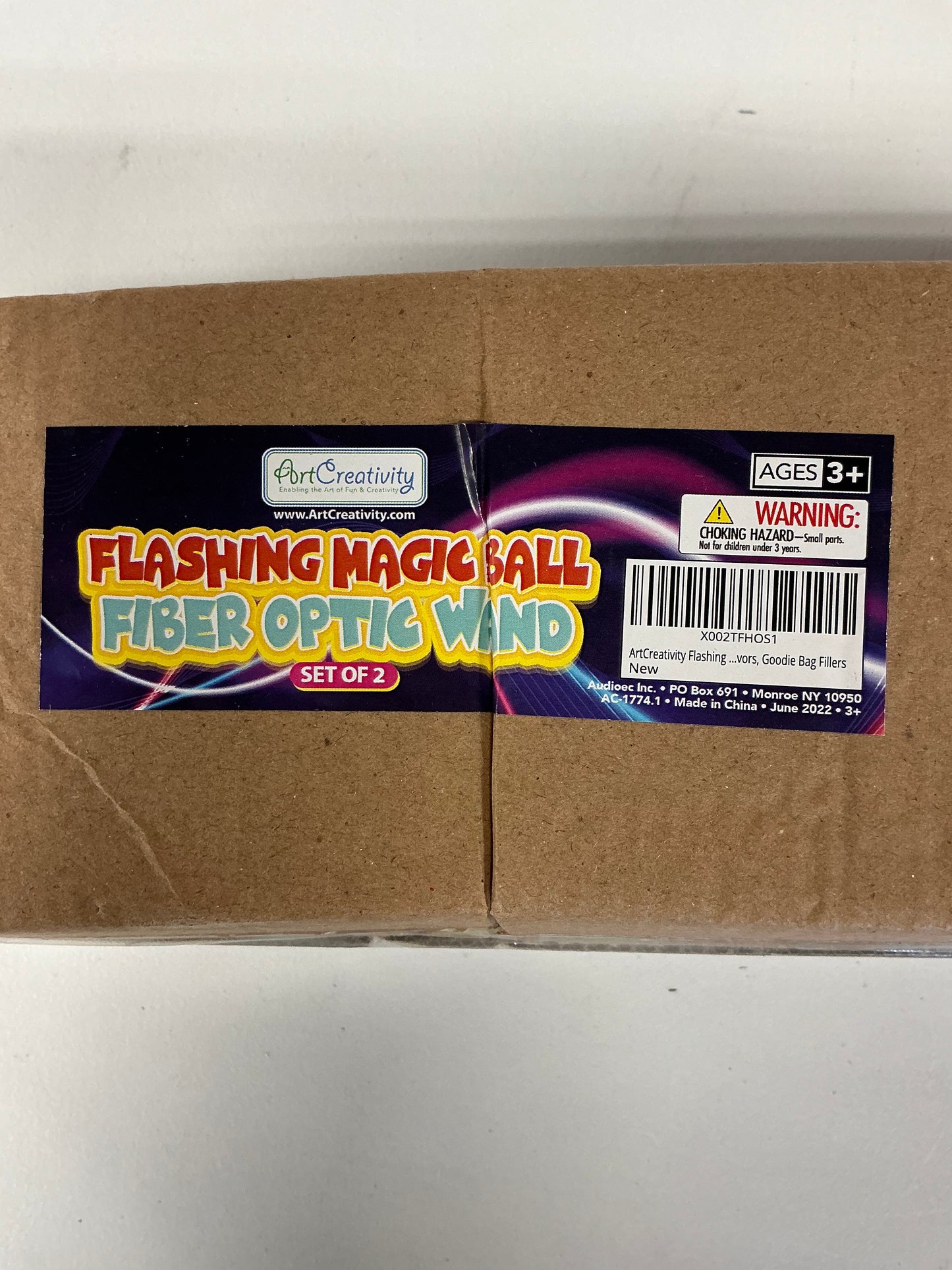 Flashing Magic Ball Fiber Optic Wand, Set of 2, Light Up Pink and Blue LED (Batteries Included)