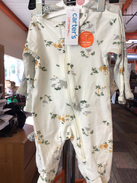 2 way Zipper Onesie - 2Set - Newborn