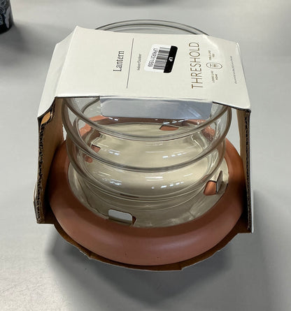 6"x6.5" Terracotta with Glass Lantern - Threshold™