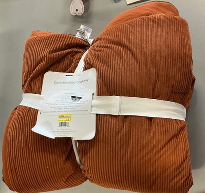 Seek Full/Queen Corduroy Comforter - Damaged Packaging - Some Dirt from Shipping (see pictures)