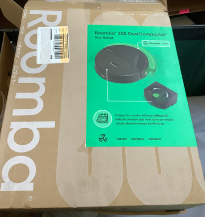 iRobot Roomba 205 DustCompactor Cordless Vacuum
U112020 5.8" Cleaning Path Black