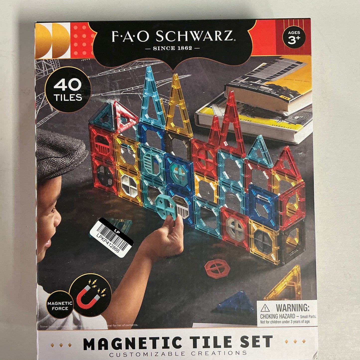 FAO Schwarz Magnetic Tile Set - 40pc