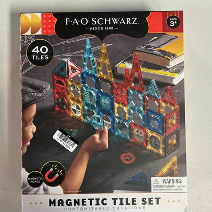 FAO Schwarz Magnetic Tile Set - 40pc