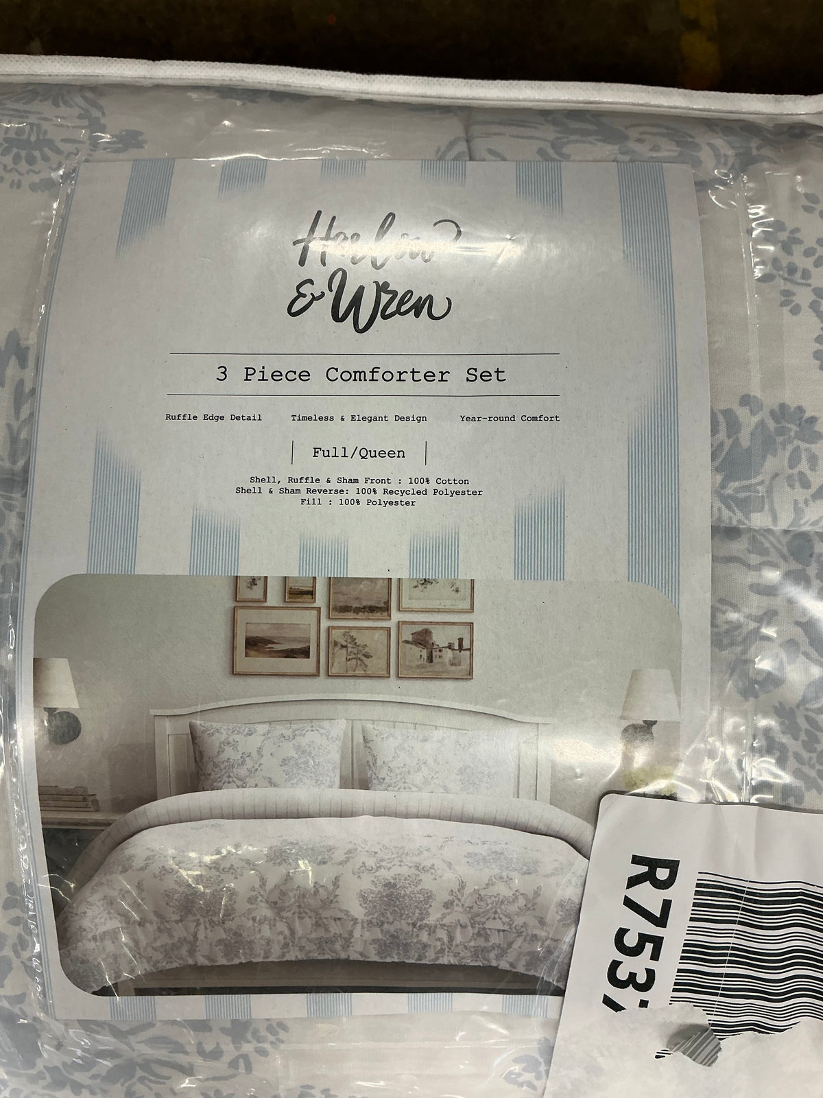 Harlow & Wren - Blue Floral - 2-piece Comforter Set - FOR PICKUP ONLY