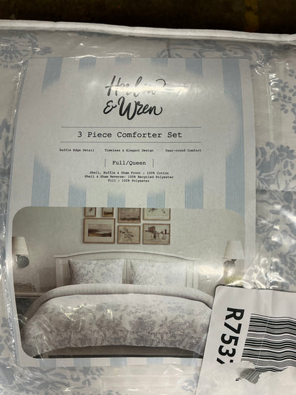 Harlow & Wren - Blue Floral - 2-piece Comforter Set - FOR PICKUP ONLY