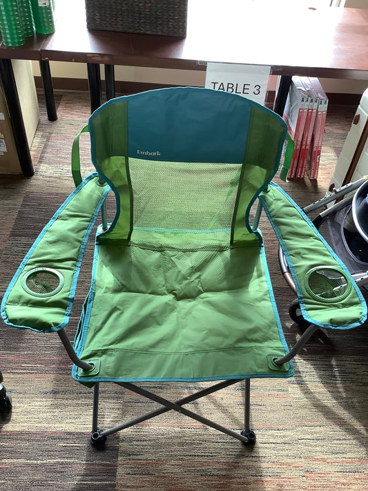 Oversized Outdoor Portable Mesh Camp Chair Green