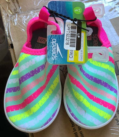 (Clearance)FINAL SALE Kids Size Small 5-6 Girls Speedo Splash Bootie - Stripes