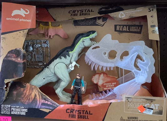 (CLEARANCE) Animal Planet Crystal Fire Skull Dino Playset