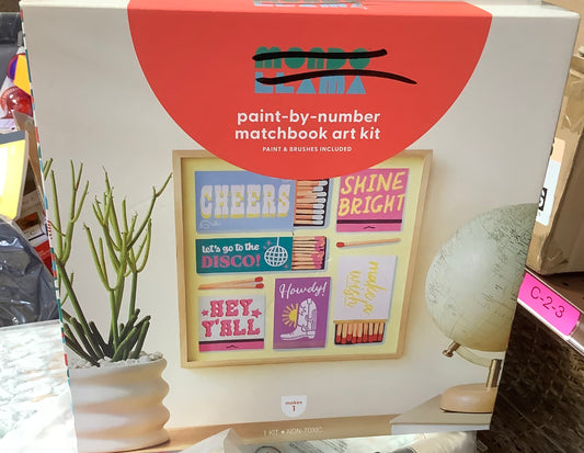 Paint - by - Number Matchbook Art Kit