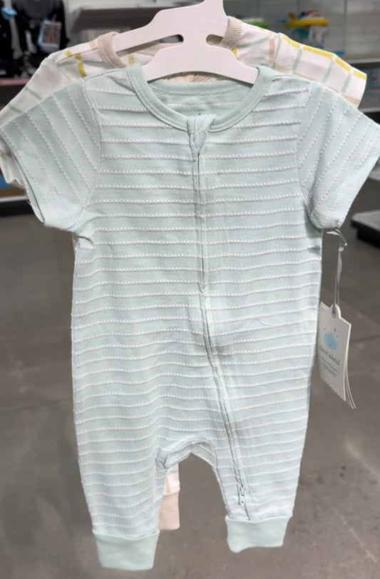 Baby 2pk Striped Grid NB-0M