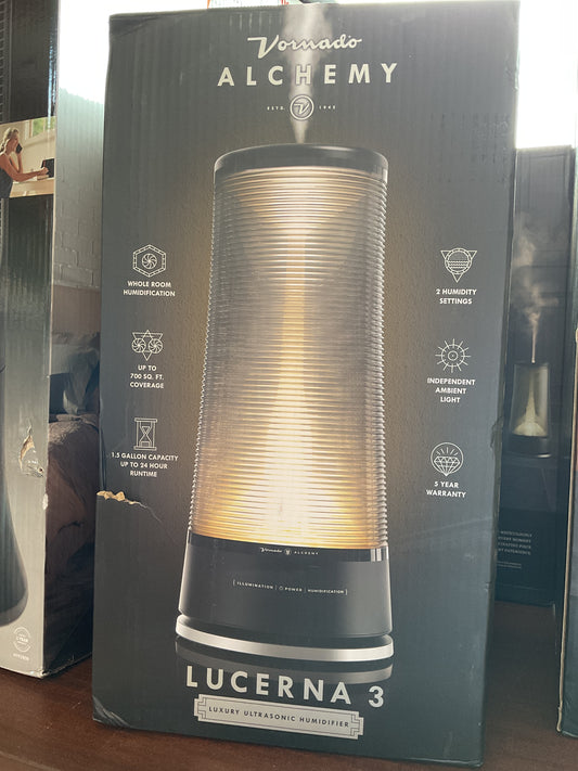 (Clearance) FINAL SALE Vornado Lucerna 3 Ultrasonic Humidifier: Cool Mist, 2 Settings, 1.5L Capacity, 28-Hour Run Time, Auto Shut-Off