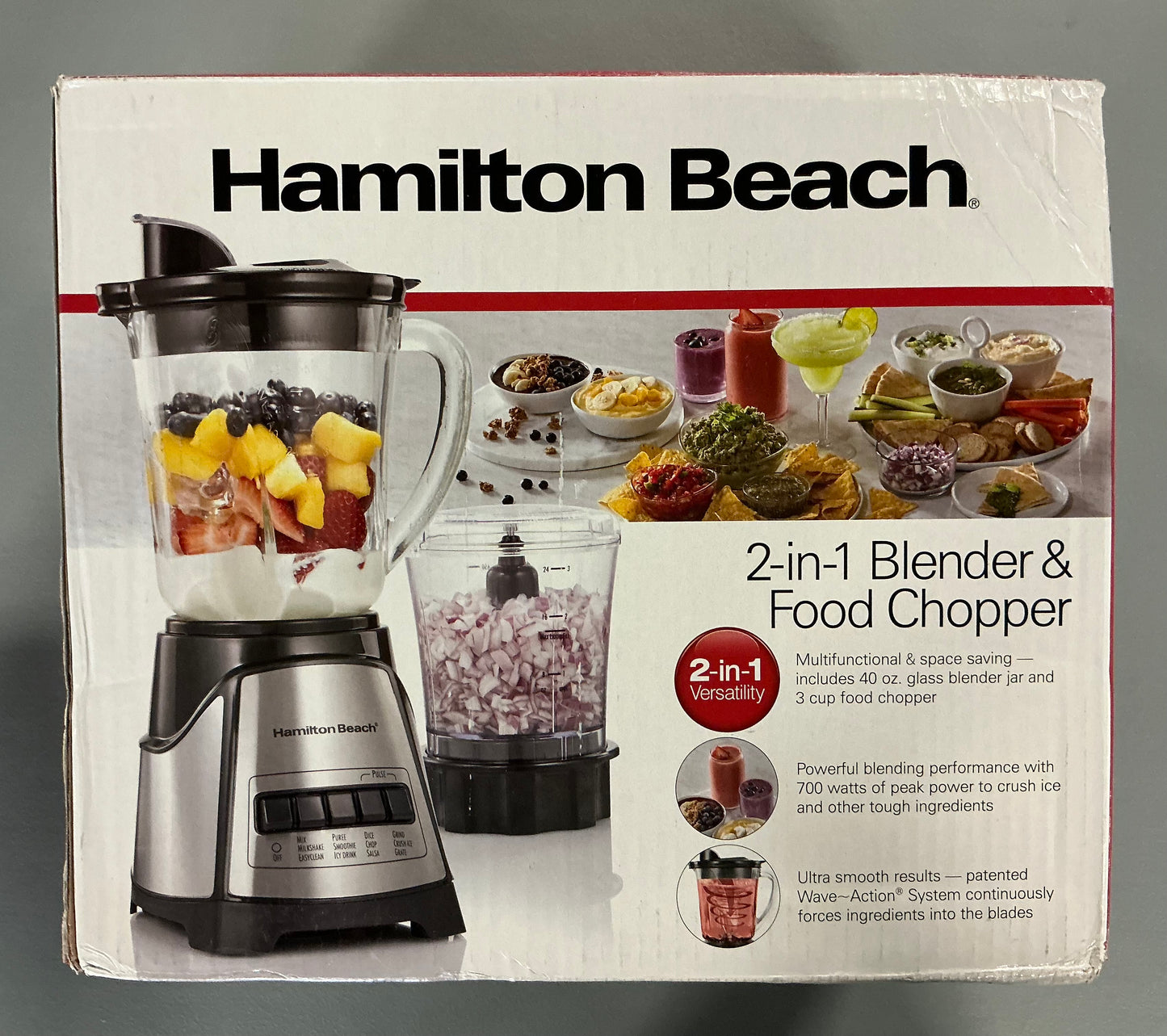 THRIFTY 70 - Hamilton Beach 2-in-1 Blender and Food Chopper- Open Box - USED (See Pictures)- FINAL SALE- NO RETURNS - AS IS