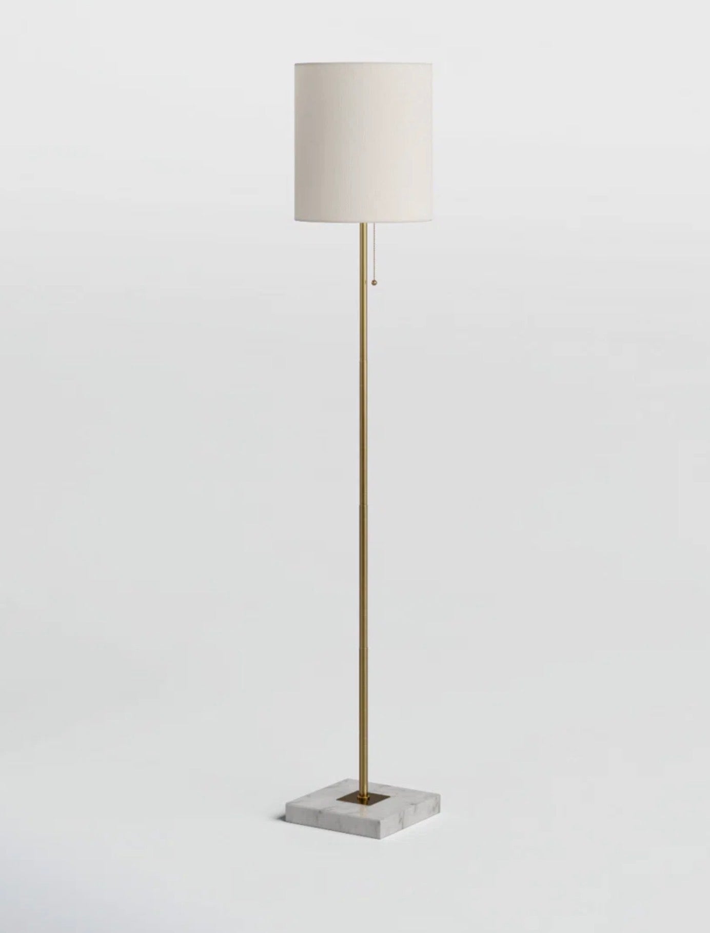 62” Floor Lamp With Square White Marble Base - Out of Box -  Minor Cosmetic Damage (see pictures) - FOR PICKUP ONLY