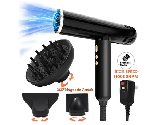 SKIMI lonic Hair Dryer, High Speed 110000RPM Blow Dryer, Hair Blow Dryer with Diffuser for Women