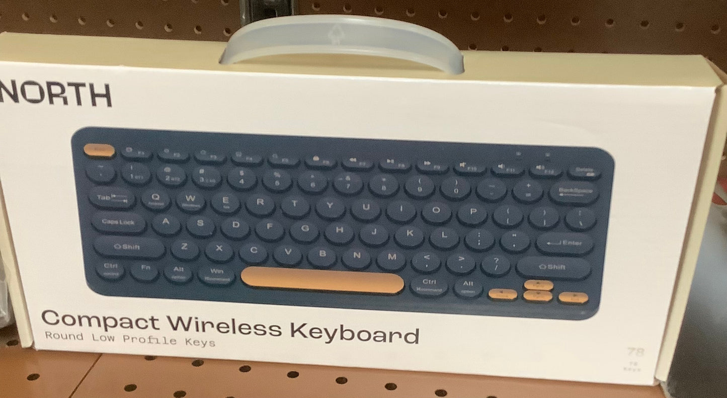 North Compact Round Key Wireless Keyboard - Navy: 60%
Layout, Non-Backlit, Membrane Switch