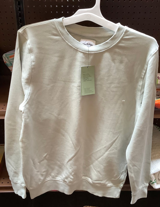 Men's French Terry Crewneck Pullover Sweatshirt -Frosted Sage Size-SMALL