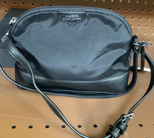 Lauren Ralph Lauren Tara nylon crossbody bag in black.