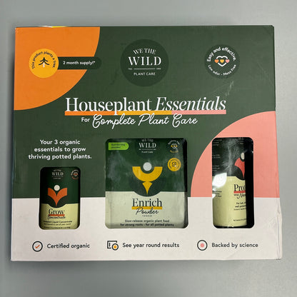 WE THE WILD Houseplant Essentials Kit Organic Easy 3-Step Care - Minor Box Damage (see pictures)