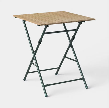 THRIFTY 70 - Square Casual Traditional Patio End Table Green - Open Box - DAMAGED(See Pictures)- FINAL SALE- NO RETURNS - AS IS - FOR PICKUP ONLY