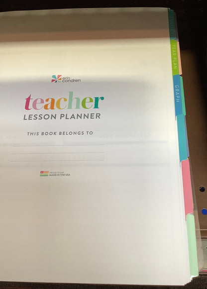 Erin Condren 12 Month Teacher Lesson Planner