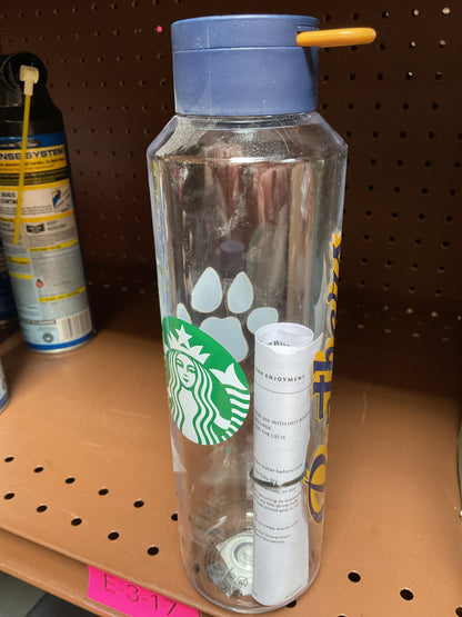 (CLEARANCE) Starbucks Panthers 24 Oz Plastic Water Bottle