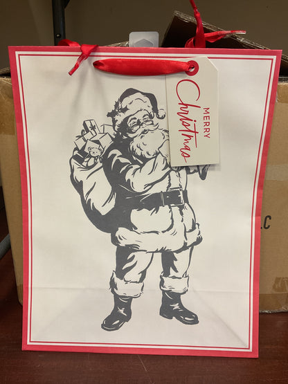 Christmas Santa with a Sack Gift Bag