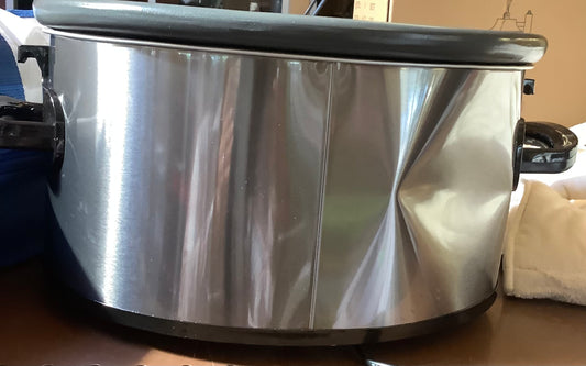 THRIFTY 70-Crock-Pot 7qt Cook & Carry Programmable Easy-Clean Slow Cooker Stainless Steel: 3 Settings, Dishwasher-Safe Parts