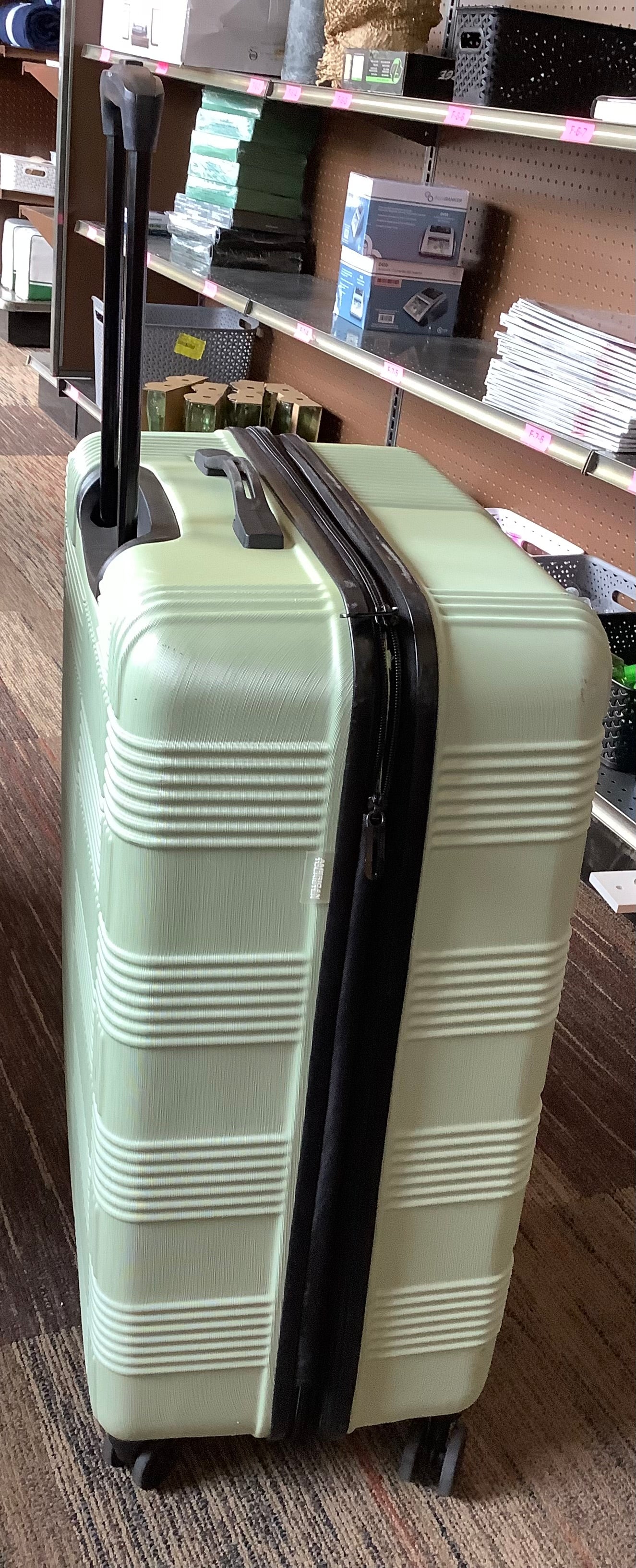 American Tourister NXT Hardside Large Checked Spinner Suitcase